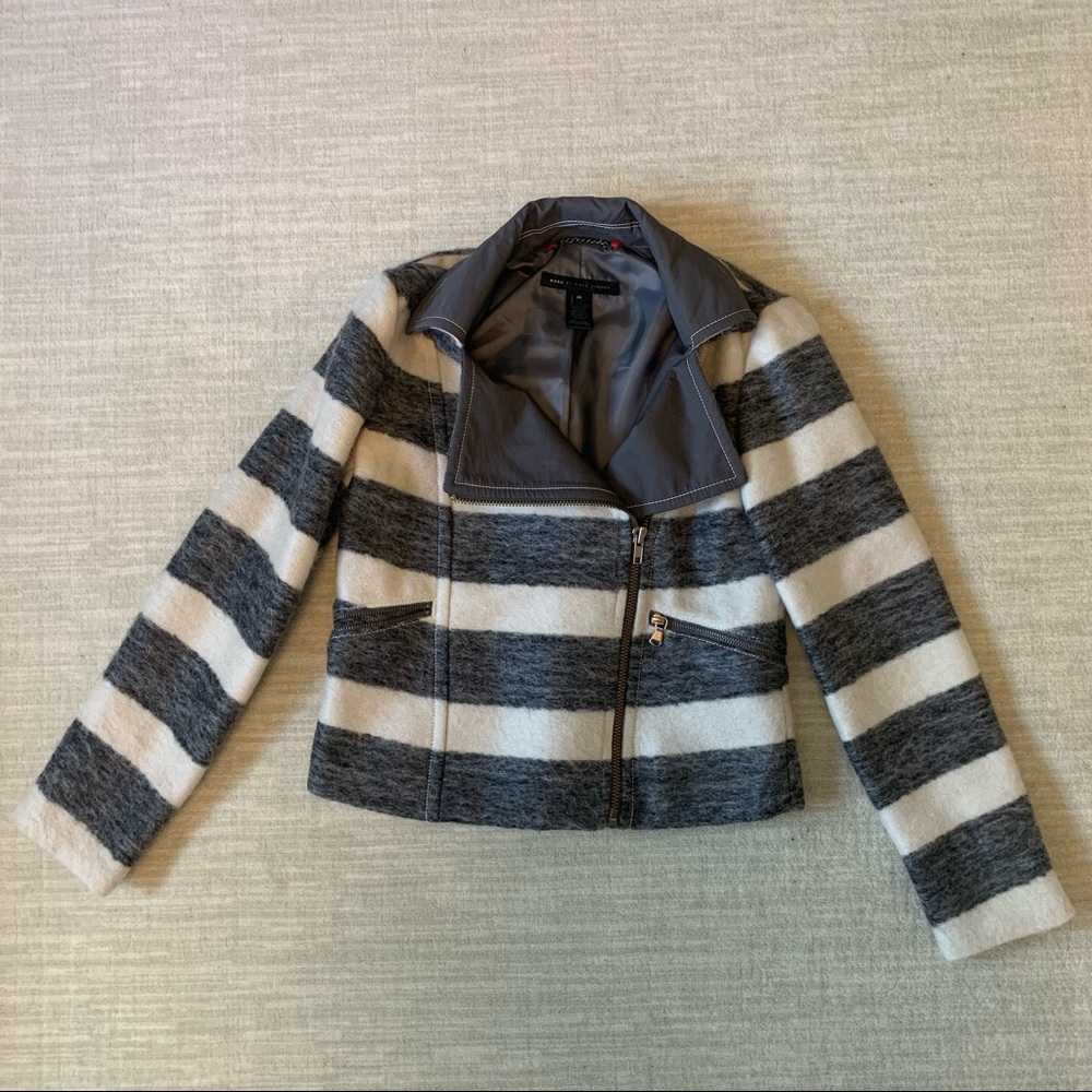 Marc Jacobs Wool Blend Striped Jacket - Picture 2 of 4